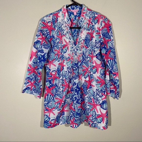Lilly Pulitzer Tops - Lilly Pulitzer She She Shells Tunic Cover Up